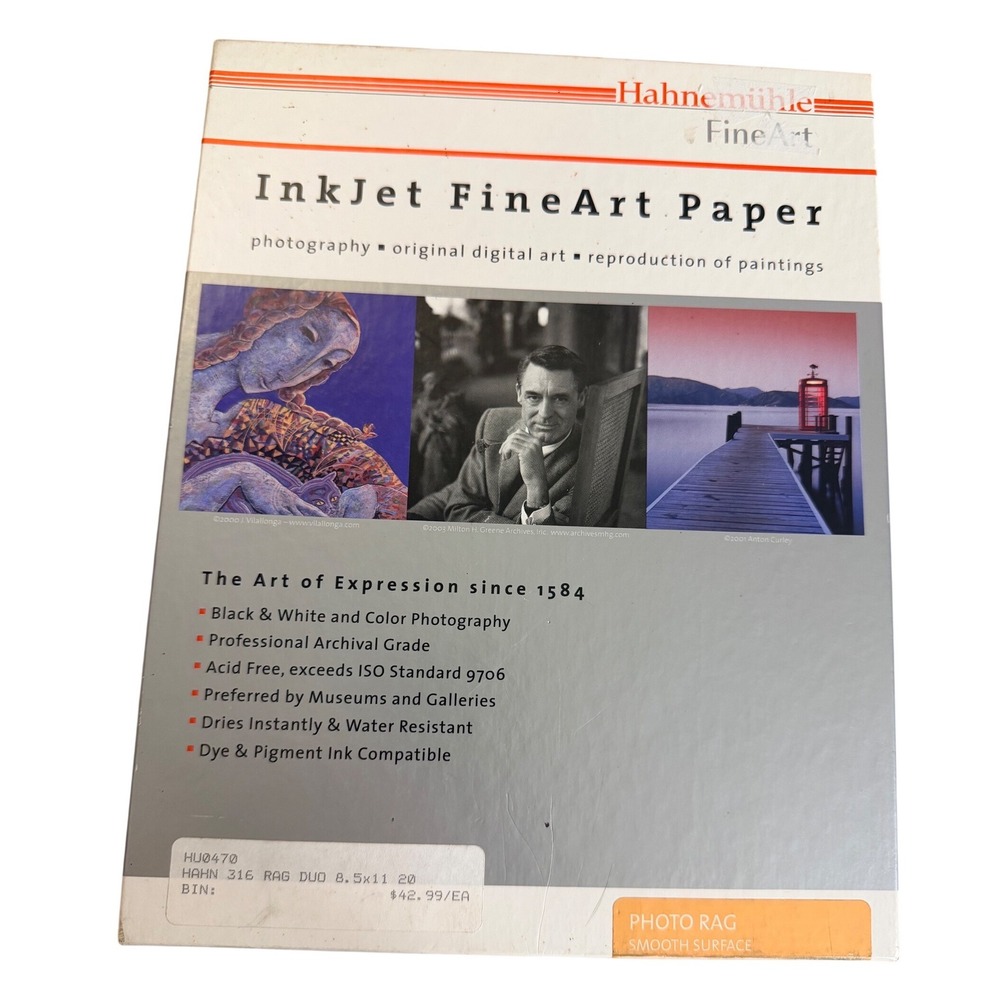 Hahnemühle Photo Rag Duo 316gsm 8.5x11 17ct White Archival Inkjet Paper + Extra